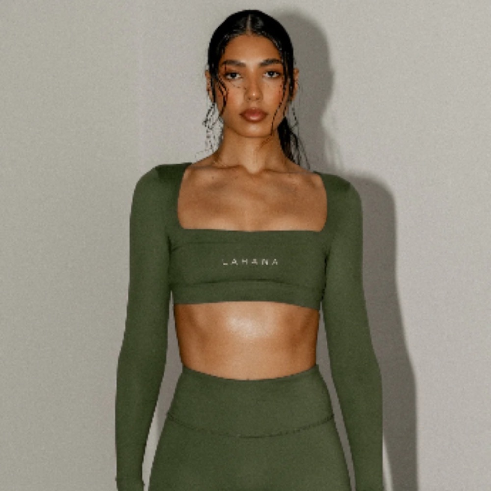 Lahana active long sleeve top - black